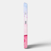 Wasserfarbe Rosa blaues iPhone / iPad Gehäuse Case-Mate iPhone Hülle (Rückseite / Links)