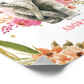 Wasserfarbe Rosa Blume Girl Kinderzimmer Poster (Ecke)