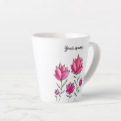 Wasserfarbe Rosa Blume Mädchenname Milchtasse (Rechte Ecke)