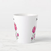 Wasserfarbe Rosa Blume Mädchenname Milchtasse (Vorderseite)