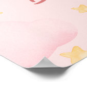 Wasserfarbe Rosa Blumenelefant Girl Baby Dusche Poster (Ecke)