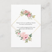 Wasserfarbe Rosa Blütenblütenblüte Blumenzehen Begleitkarte (Rückseite)