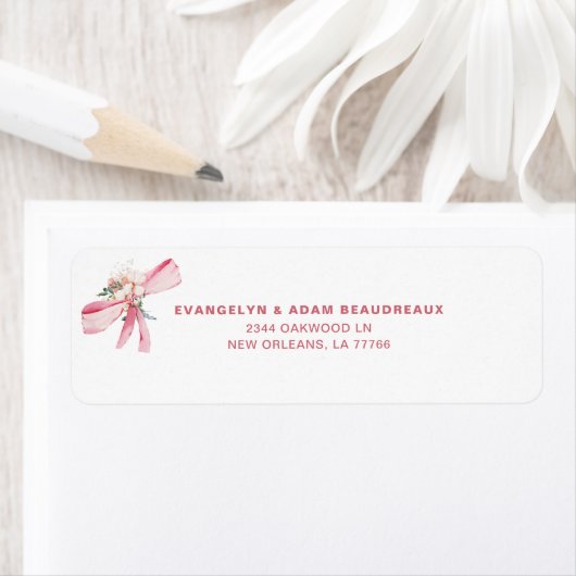 Wasserfarbe Rosa Bow Babydusche (Insitu)