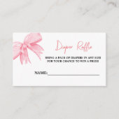 Wasserfarbe Rosa Bug Babydusche Windelwanne Windel Begleitkarte (Vorderseite)