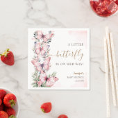 Wasserfarbe Rosa Butterfly Girl Babydusche Serviette (Beispiel)