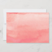 Wasserfarbe Rosa Dino Tropical Girl Babydusche Einladung (Rückseite)