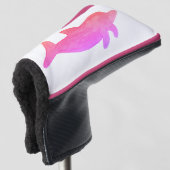 Wasserfarbe Rosa Dolphin Golf Headcover (3/4 Vorderseite)