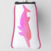 Wasserfarbe Rosa Dolphin Golf Headcover (Rotieren 90)