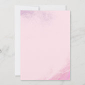 Wasserfarbe Rosa Dreamy Moon Cloud Girl Babydusche Einladung (Rückseite)