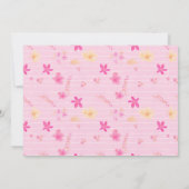 Wasserfarbe Rosa Flamingo Baby Dusche Einladung (Rückseite)