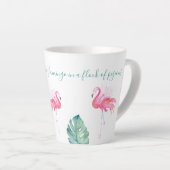 Wasserfarbe Rosa Flamingo Milchtasse (Rechte Ecke)