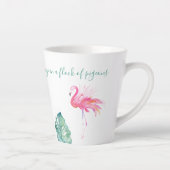 Wasserfarbe Rosa Flamingo Milchtasse (Rechts)