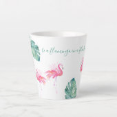 Wasserfarbe Rosa Flamingo Milchtasse (Vorderseite)