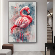 Wasserfarbe Rosa Flamingo
