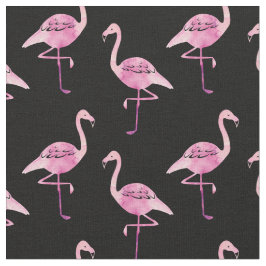 Wasserfarbe Rosa Flamingo Silhouette Muster Stoff