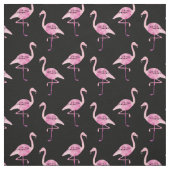 Wasserfarbe Rosa Flamingo Silhouette Muster Stoff (Muster)