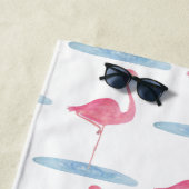 Wasserfarbe Rosa Flamingo Strandtuch (Beispiel)