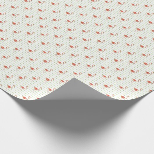 Wasserfarbe Rosa Flamingos Geschenkpapier (Ecke)