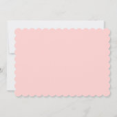 Wasserfarbe Rosa Floral Luftballon Bow Baby Dusche Einladung (Rückseite)