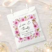 Wasserfarbe Rosa Frühlingsbrasse Hochzeit Geschenktütchen (Ausgeschnitten)