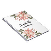 Wasserfarbe Rosa Gewürz Botanisch Personalisiert Notizblock (Rechte Seite)