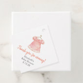 Wasserfarbe Rosa Girl Dress Baby Dusche Geschenkanhänger (Beispiel)