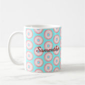 Wasserfarbe Rosa glänzende Sprinkle Donuts Kaffeetasse (Links)