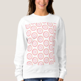 Wasserfarbe Rosa glänzende Sprinkle Donuts Sweatshirt
