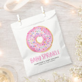 Wasserfarbe Rosa Glazed Donut Baby Sprinkle Geschenktütchen (Ausgeschnitten)