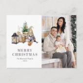 Wasserfarbe Rosa Gnome Foto Postkarte (Vorderseite)