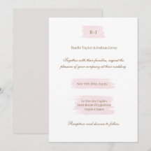 Wasserfarbe Rosa Gold Weiß Grau Elegante Hochzeit