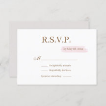 Wasserfarbe Rosa Gold Weißes Elegantes Hochzeitsse