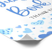 Wasserfarbe Rosa Herz Valentine Gästebuchsignatur Poster (Ecke)