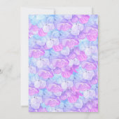 Wasserfarbe Rosa Hydrangea Bat Mitzvah Einladung (Rückseite)