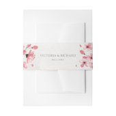 Wasserfarbe Rosa Kirschblossom Blumenzehen Einladungsbanderole (Vorderseite Beispiel)