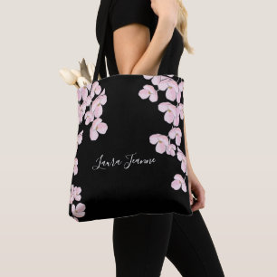 Wasserfarbe Rosa Kirsche Blossom Blumenmotiv Stilv Tasche