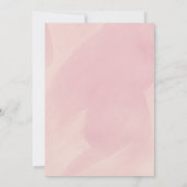 Wasserfarbe Rosa | Niedlich Girly Bridal Brunch Einladung (Rückseite)
