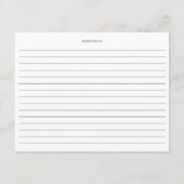 Wasserfarbe Rosa Pfirsich Blumengarten Rezept Begleitkarte (Rückseite)