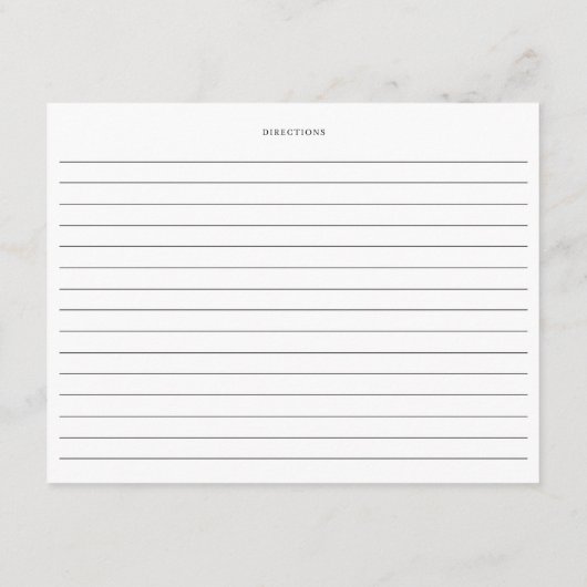 Wasserfarbe Rosa Pfirsich Blumengarten Rezept Begleitkarte (Rückseite)