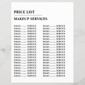 Wasserfarbe Rosa Pinselstrich Makeup Artist Flyer (Hinten)