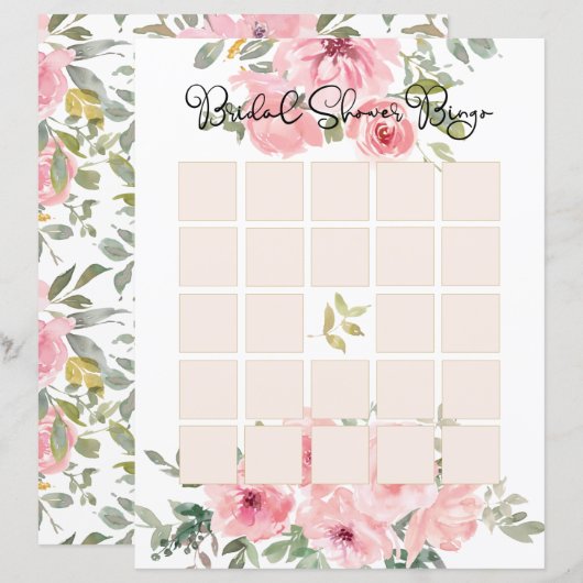 Wasserfarbe Rosa Rosa Blau Bingal (Vorne/Hinten)