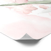 Wasserfarbe Rosa Rose Poster (Ecke)