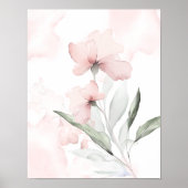 Wasserfarbe Rosa Rose Poster (Vorne)