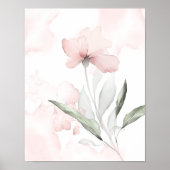 Wasserfarbe Rosa Rose Poster (Vorne)
