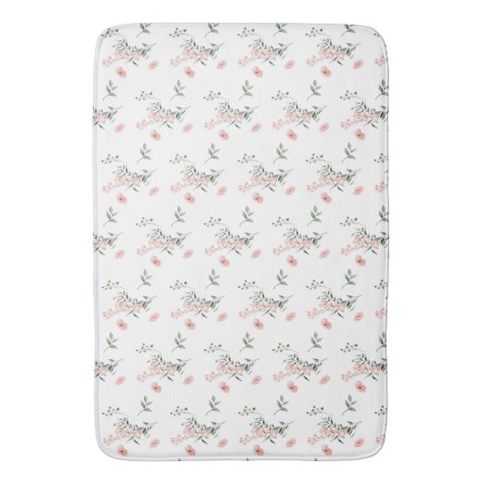 Wasserfarbe Rosa Rosen Badematte (Vorderseite Vertikal)