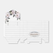 Wasserfarbe Rosa Rosen Grau Streifen Muster Geschenkschachtel (Ungefaltet)