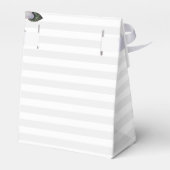 Wasserfarbe Rosa Rosen Grau Streifen Muster Geschenkschachtel (Rückseite)