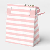 Wasserfarbe Rosa Rosen Grau Streifen Muster Geschenkschachtel (Rückseite)