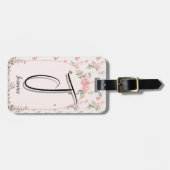 Wasserfarbe Rosa Rosen mit Schmetterlingen Gepäckanhänger (Vorderseite horizontal)