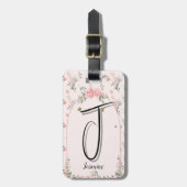 Wasserfarbe Rosa Rosen mit Schmetterlingen Gepäckanhänger (Vorderseite vertikal)